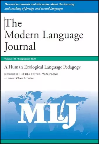 A Human Ecological Language Pedagogy cover