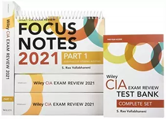 Wiley CIA Exam Review 2021: Focus Notes + Test Bank Complete Set (2–year access) cover