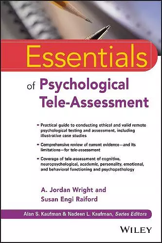 Essentials of Psychological Tele-Assessment cover