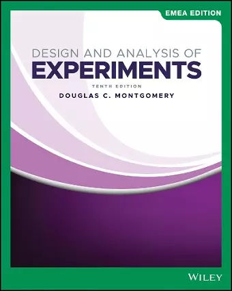 Design and Analysis of Experiments, EMEA Edition cover