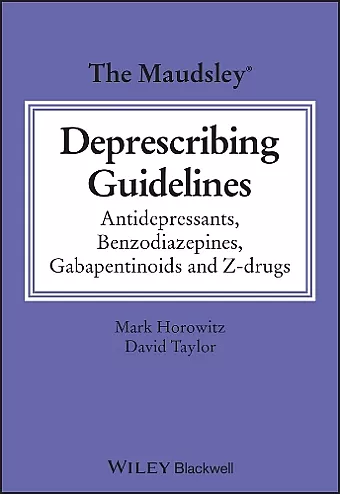 The Maudsley Deprescribing Guidelines cover