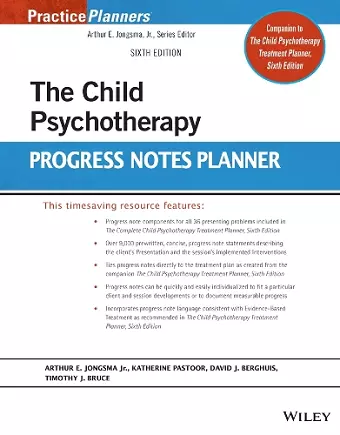 The Child Psychotherapy Progress Notes Planner cover