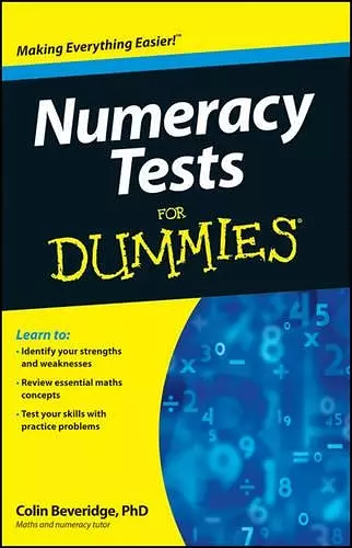 Numeracy Tests For Dummies cover