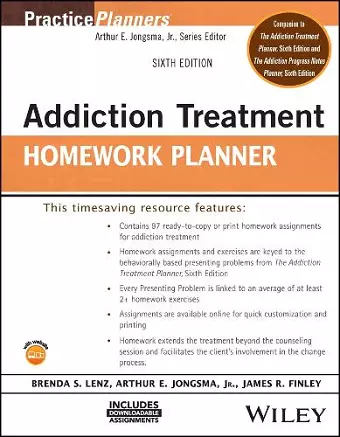 Addiction Treatment Homework Planner cover