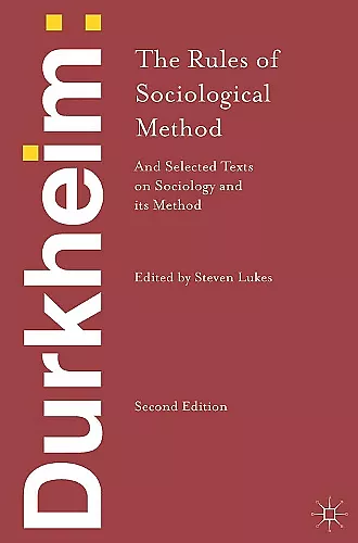 Durkheim: The Rules of Sociological Method cover