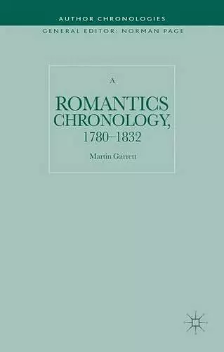 A Romantics Chronology, 1780-1832 cover