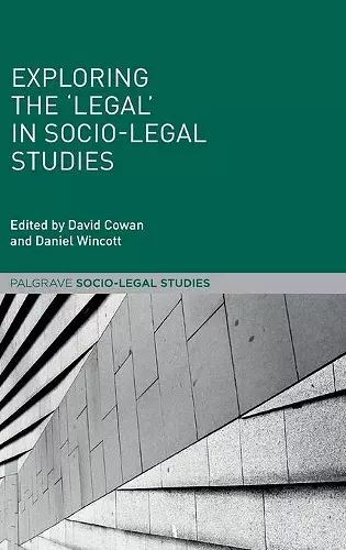 Exploring the 'Legal' in Socio-Legal Studies cover