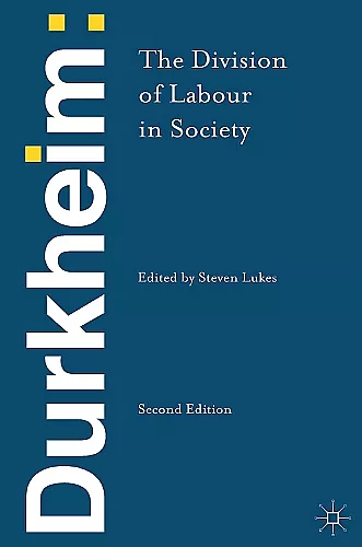 Durkheim: The Division of Labour in Society cover