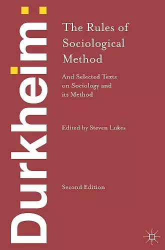 Durkheim: The Rules of Sociological Method cover