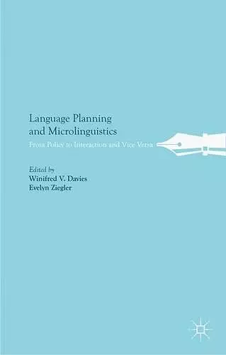 Language Planning and Microlinguistics cover