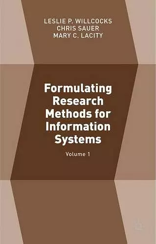 Formulating Research Methods for Information Systems cover