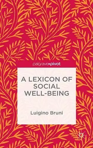 A Lexicon of Social Well-Being cover