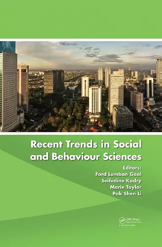 Recent Trends in Social and Behaviour Sciences cover