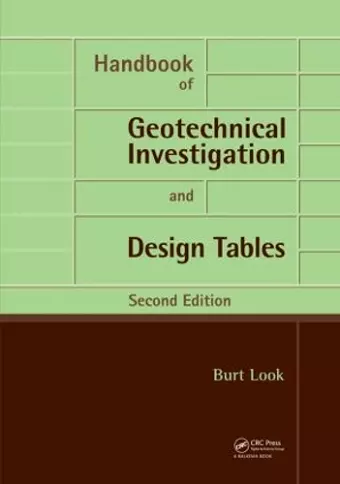 Handbook of Geotechnical Investigation and Design Tables cover