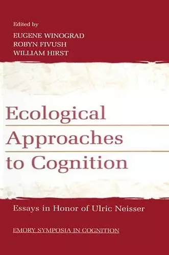 Ecological Approaches to Cognition cover