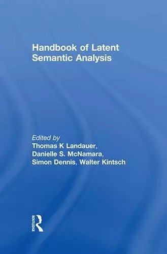 Handbook of Latent Semantic Analysis cover