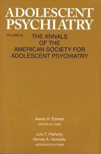 Adolescent Psychiatry, V. 23 cover