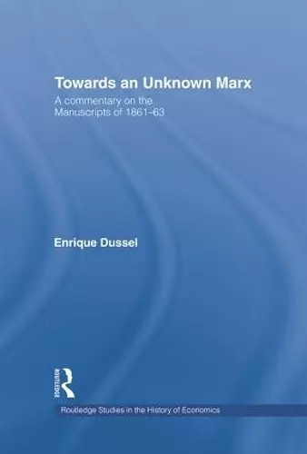 Towards An Unknown Marx cover