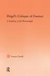 Hegel's Critique of Essence cover