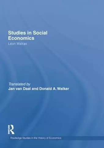 Studies in Social Economics cover