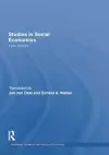 Studies in Social Economics cover