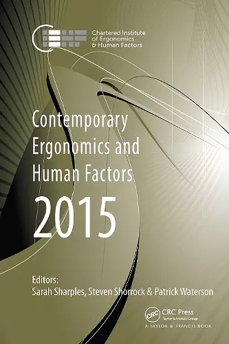 Contemporary Ergonomics and Human Factors 2015 cover
