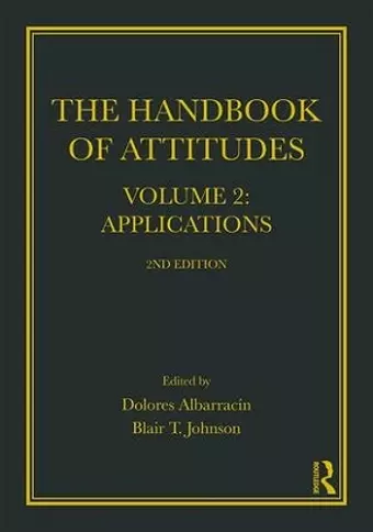 Handbook of Attitudes, Volume 2: Applications cover