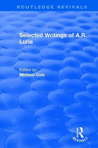 Selected Writings of A.R. Luria cover