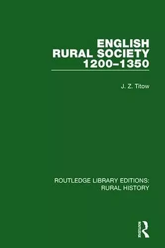 English Rural Society, 1200-1350 cover