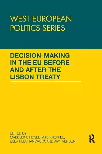 Decision making in the EU before and after the Lisbon Treaty cover