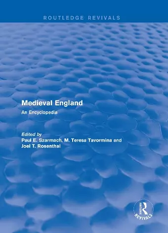 Routledge Revivals: Medieval England (1998) cover