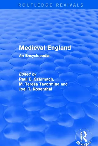 Routledge Revivals: Medieval England (1998) cover