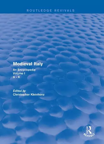 Routledge Revivals: Medieval Italy (2004) cover