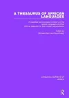 A Thesaurus of African Languages cover