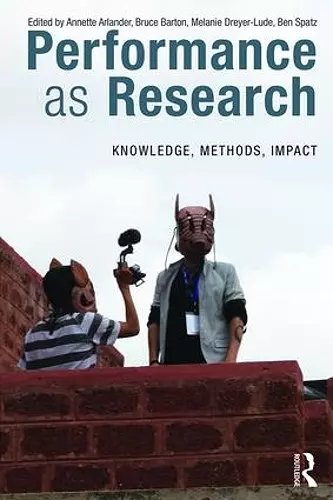 Performance as Research cover