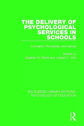 The Delivery of Psychological Services in Schools cover