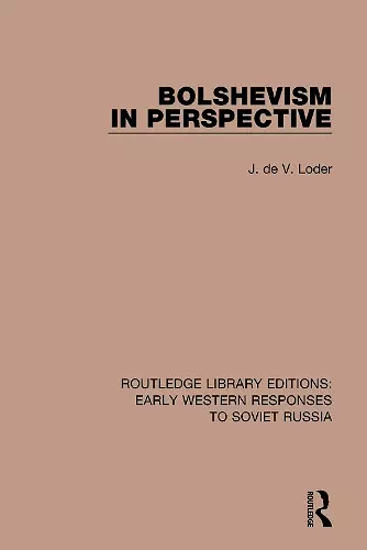 Bolshevism in Perspective cover