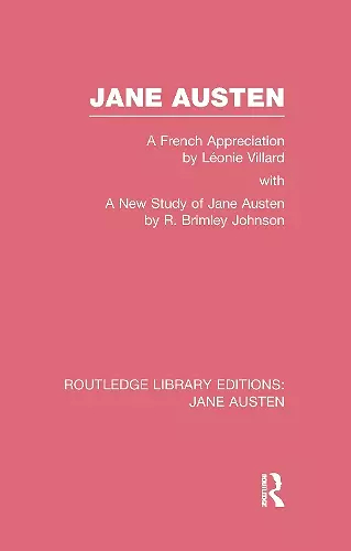 Jane Austen (RLE Jane Austen) cover