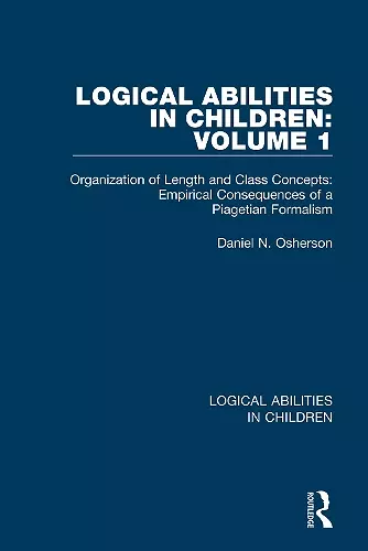 Logical Abilities in Children: Volume 1 cover