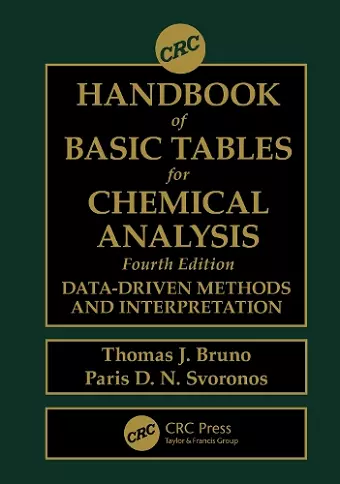 CRC Handbook of Basic Tables for Chemical Analysis cover