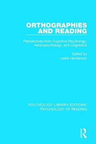 Orthographies and Reading cover