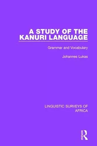 A Study of the Kanuri Language cover