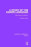 A Study of the Kanuri Language cover