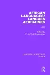 African Languages/Langues Africaines cover