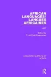 African Languages/Langues Africaines cover