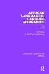 African Languages/Langues Africaines cover