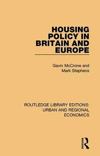 Housing Policy in Britain and Europe cover