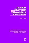 Optimal Economic Growth with Exhaustible Resources cover