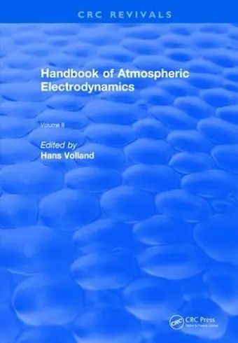 Handbook of Atmospheric Electrodynamics (1995) cover