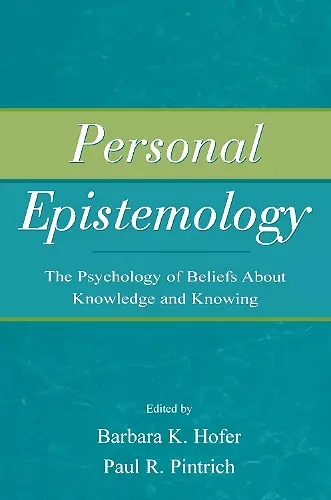 Personal Epistemology cover